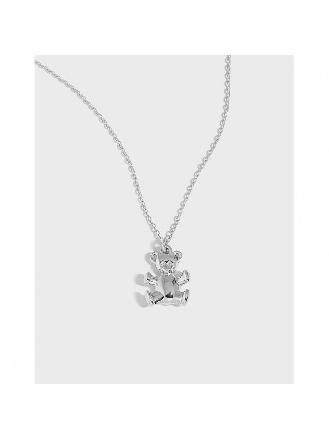 Cute Gift Bear 925 Sterling Silver Necklace