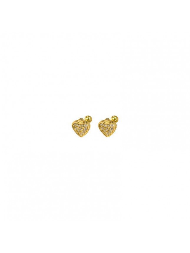 Cute Mini CZ Hearts 925 Sterling Silver Stud Earrings