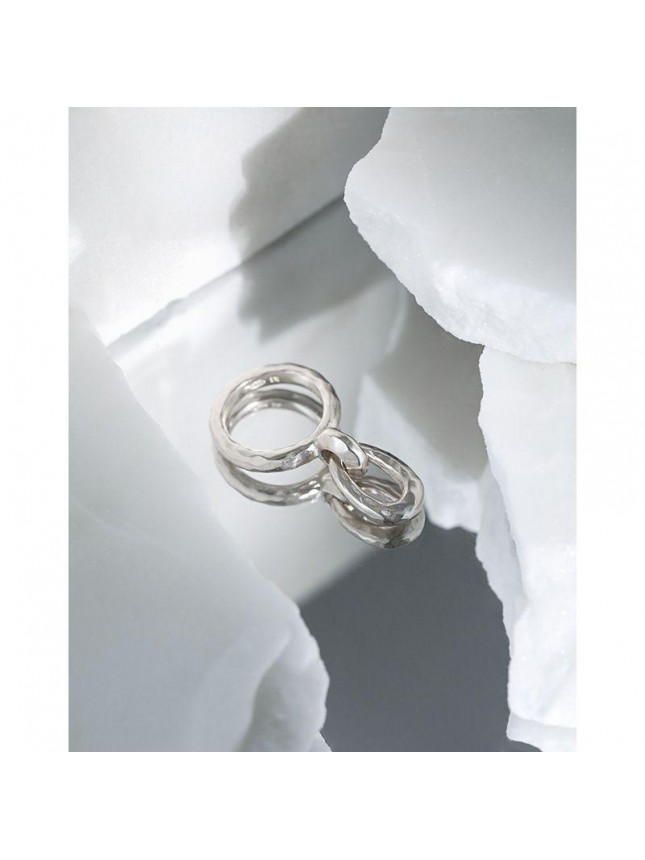 Fashion Hollow Buckle 925 Sterling Silver Adjustable Ring