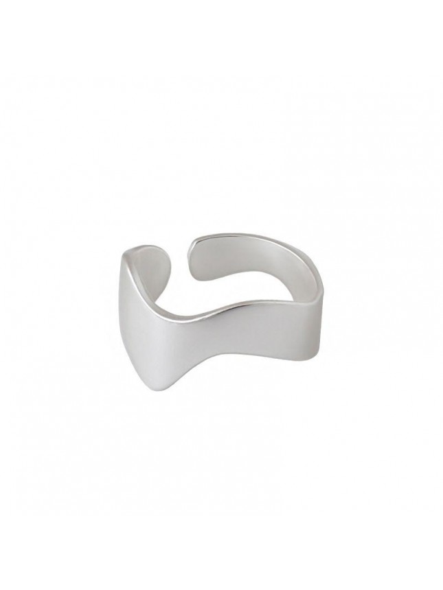 Simple Irregular Wave Hot 925 Sterling Silver Adjustable Ring