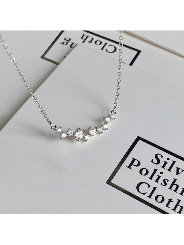 Elegant CZ Constellation 925 Sterling Silver Necklace