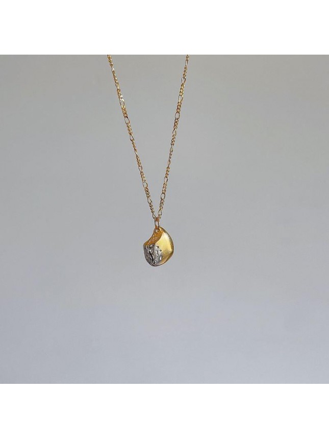 Fashion Irregular Meteorite Stone 925 Sterling Silver Necklace