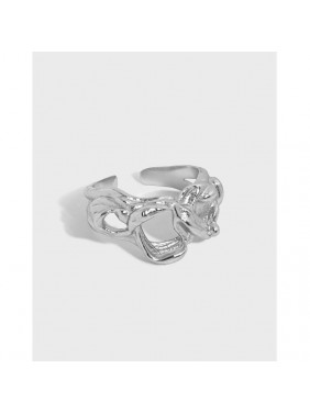 Friend's Hollow Knots 925 Sterling Silver Adjustable Ring