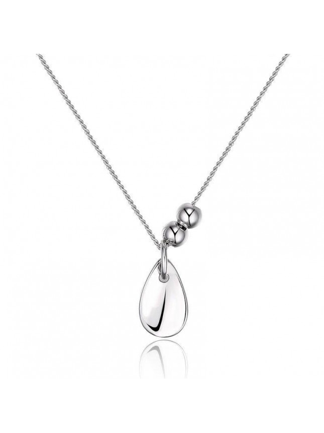 Women Waterdrop Beads 925 Sterling Silver Necklace