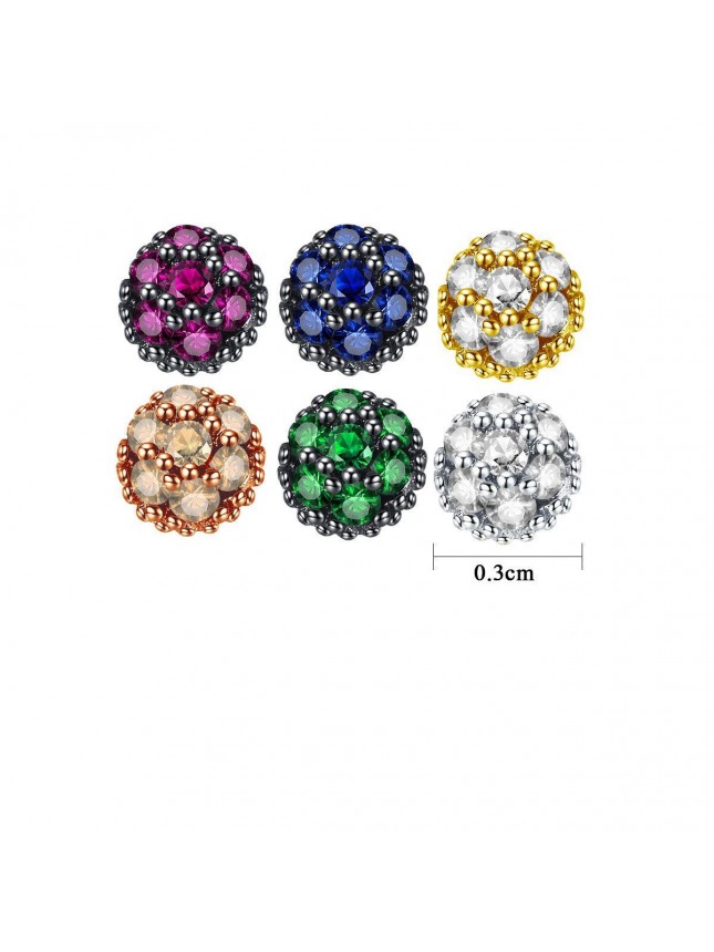 Colorful CZ Bubbles 925 Sterling Silver Stud Earrings