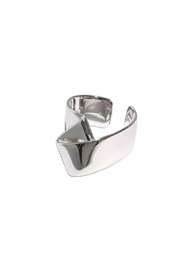 Geometry  Folds Fashion 925 Sterling Silver Adjustable Ring