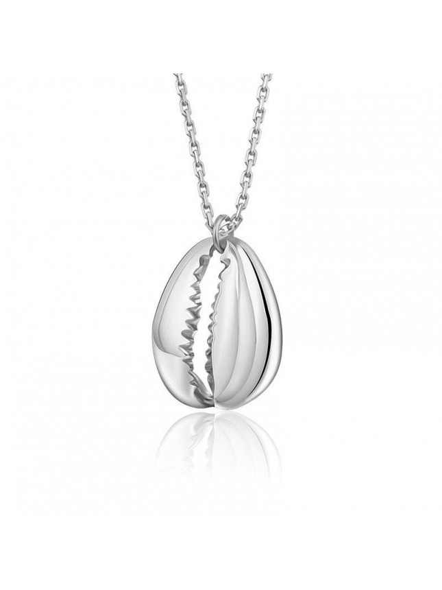 Holiday Hollow Shell 925 Sterling Silver Necklace