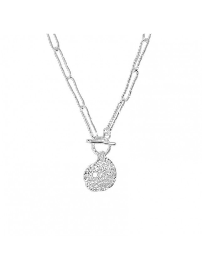 Women OT Lotus Leaf 925 Sterling Silver Necklace