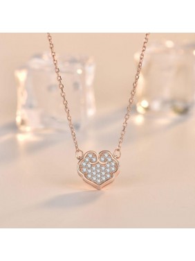 Hot CZ Cloud Gift 925 Sterling Silver Necklace