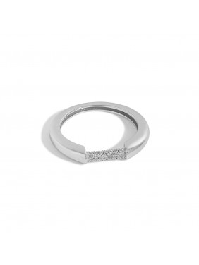 Minimalism Micro Setting CZ 925 Sterling Silver Ring