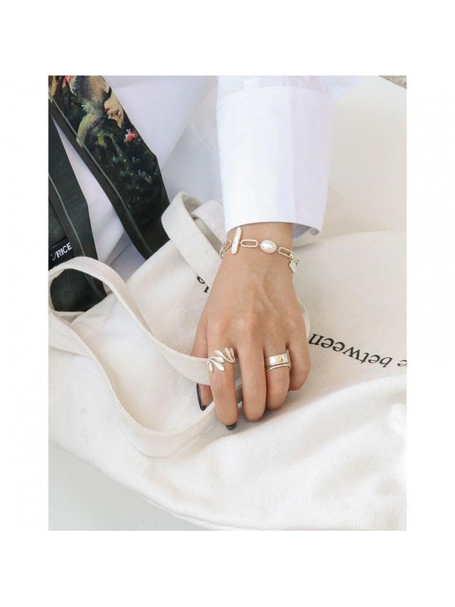 Fashion Olive Branch Leaves 925 Sterling Silver Adjustable Ring