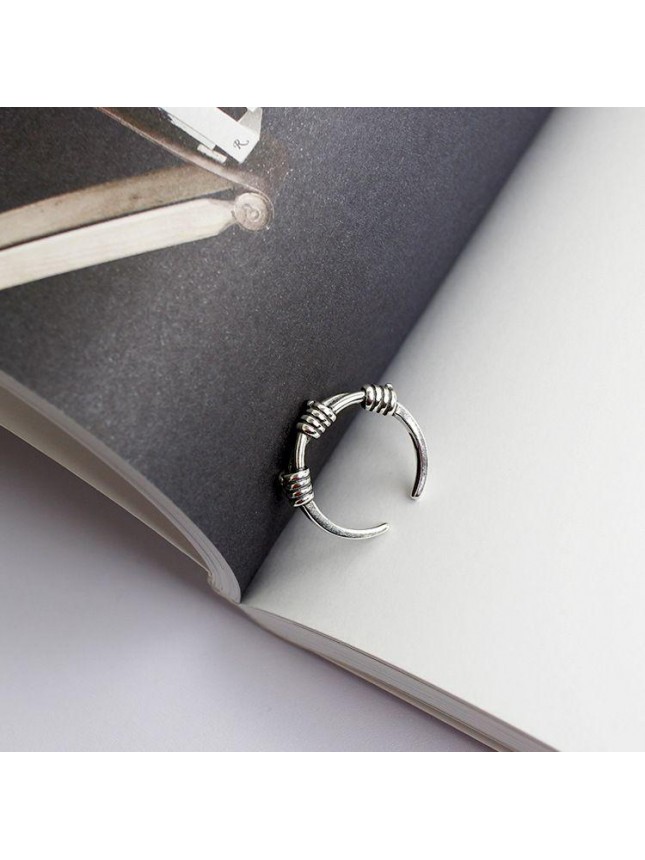 Vintage Three Knots 925 Sterling Silver Adjustable Ring