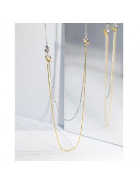 Elegant Double Layers Tassels OT 925 Sterling Silver Necklace