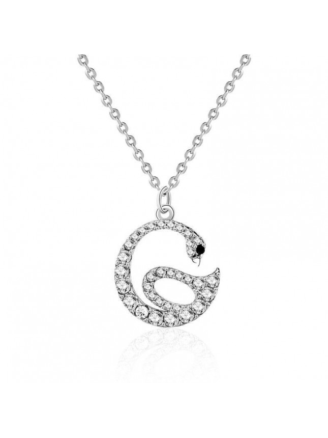 Beautiful CZ Swan 925 Sterling Silver Necklace