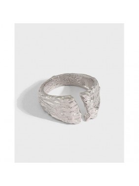 Party Irregular Geometry 925 Sterling Silver Adjustable Ring