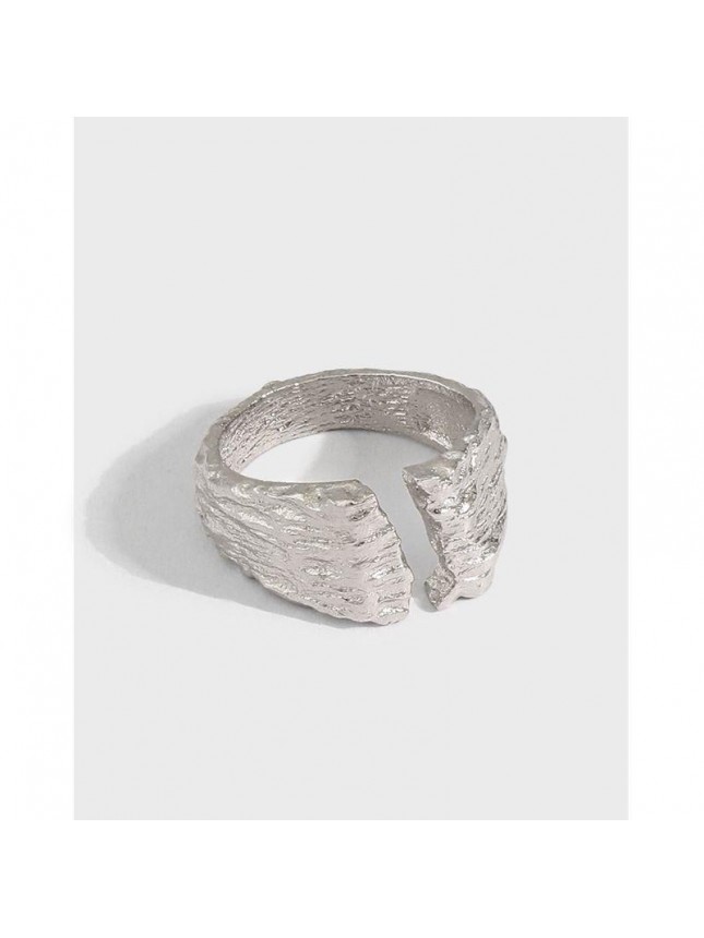 Party Irregular Geometry 925 Sterling Silver Adjustable Ring