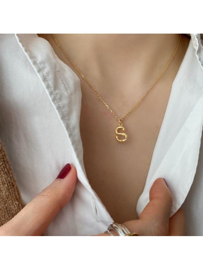 Casual Letter A-Z 925 Sterling Silver Necklace