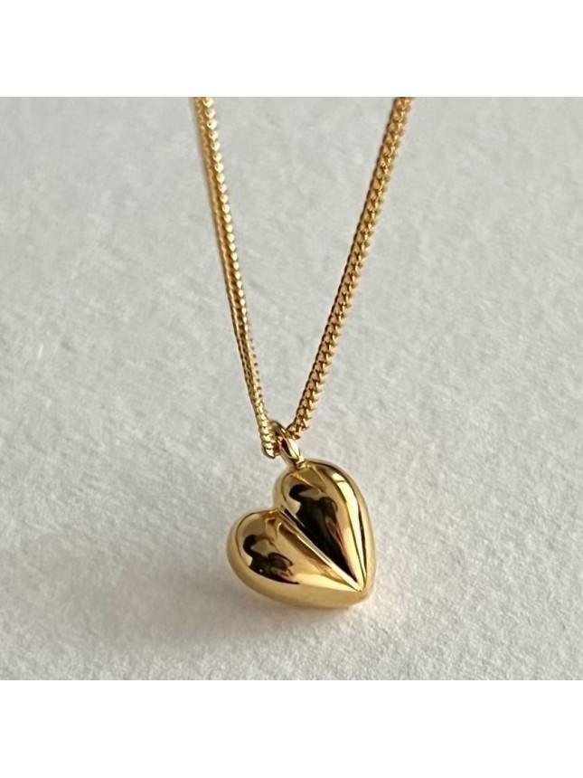 Casual Broken Heart Simple 925 Sterling Silver Necklace