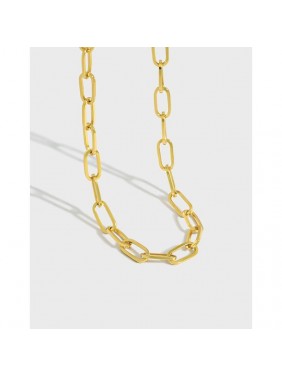Students Hollow Chain 925 Sterling Silver Choker Necklace