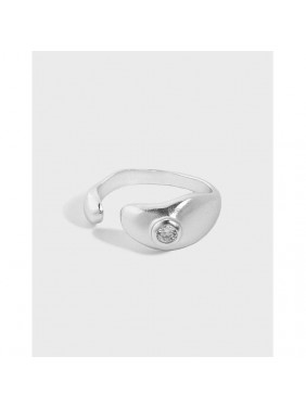 Fashion Devil's CZ Eye 925 Sterling Silver Adjustable Ring