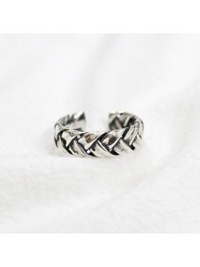 Vintage Twist Fashion 925 Sterling Silver Adjustable Ring