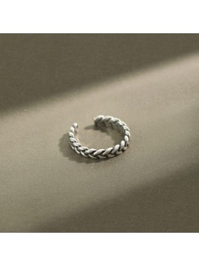 Vintage Twist 925 Sterling Silver Adjustable Ring