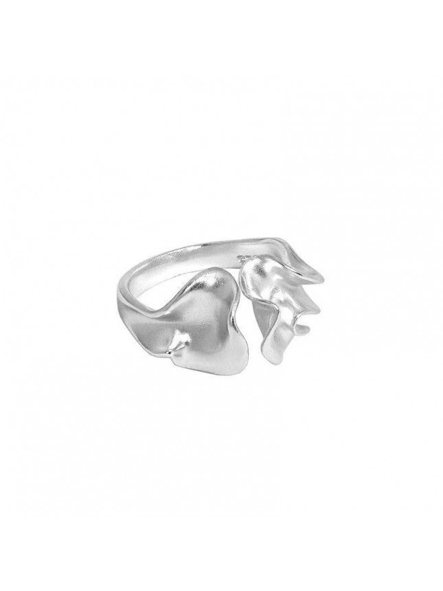 Party Pleated Skirt 925 Sterling Silver Adjustable Ring