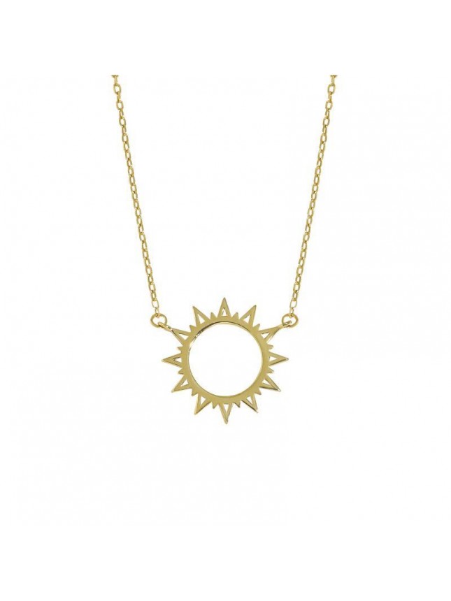 Hot Summer Hollow Sun Sunshines 925 Sterling Silver Necklace