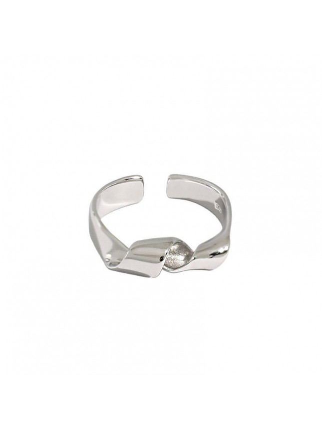 Fashion Twisted Casual 925 Sterling Silver Adjustable Ring